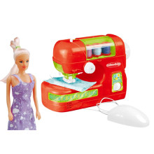 Menina fingem brincar de brinquedo B / O máquina de costura (h0009386)